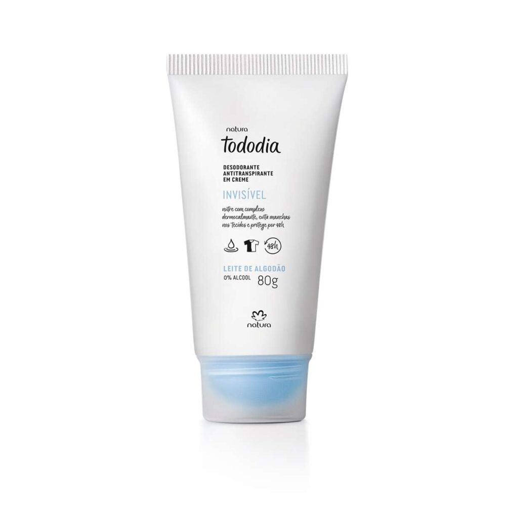 Desodorante Antitranspirante em Creme Tododia Leite de Algodão 80 G